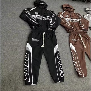 Conjunto de Sudadera Holgada y Pantalones Acampanados para Niños, Estilo Streetwear, con Estampado DTG, Lavado Ácido - Product Image 1