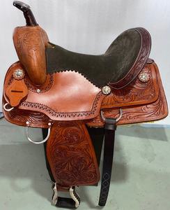 Silla occidental de cuero para montar en el barril del caballo, asiento de estilo occidental, de tela, personalizado - Product Image 2