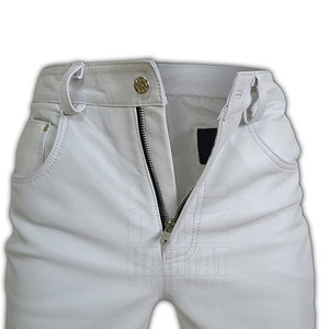 Pantalones de cuero hechos a medida para hombre con logotipo personalizado, diseño único, precio al por mayor - Product Image 6