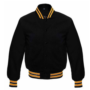 OEM Premium Unisex Hooded <b>Waterproof</b> 100% Wool Varsity <b>Jacket</b> High Street Stylish Purple Fleece Gold Leather Sleeves <b>Winter</b> - Product Image 4