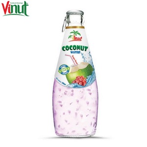 290ml VINUT Glass <b>Bottle</b> Coconut Water with Grape Custom Private Label Manufacturing HACCP ISO BRC Certification Food Beverage - Product Image 1