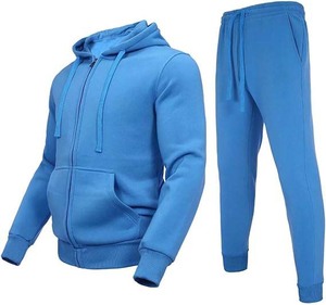 Ensemble de survêtement léger BROOXLY SPORTS pour homme, 100 % coton, imperméable, éco-responsable, veste zippée en polaire et pantalon de jogging 2-en-1 - Product Image 1