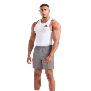 Mens <b>White</b> Sleeveless Gym <b>Tank</b> <b>Top</b> Athletic Workout Fitness Training Shirt Sportswear Bodybuilding Running Casual Activewear - Product Image 1
