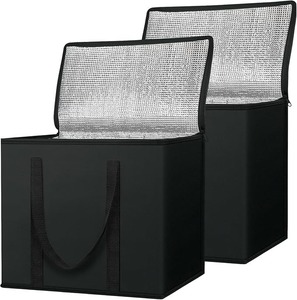 2Pk Insulated Reusable Grocery Bags, Collapsible Cooler Bag for Groceries, Heavy Duty Large Insulated Bag - Product Image 1