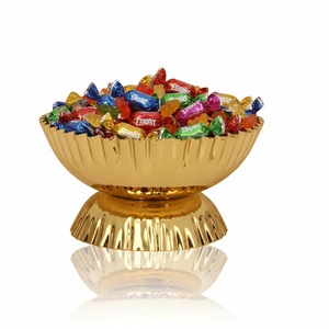 Tazón de exhibición de chocolate de metal dorado de alta calidad, elegante y lujoso, ideal para regalar en Eid, bodas, fiestas, uso doméstico y hotelero, al mejor precio. - Product Image 5