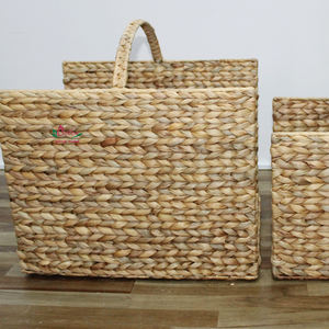 <b>Eco</b>-Friendly Handmade Water Hyacinth Wicker <b>Log</b> Storage Basket, Natural Crafts For Kitchen & Living Room - Product Image 6