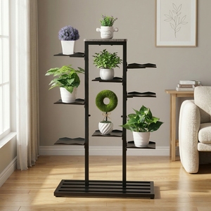 Home Storage Height Adjustable Plant Stand for Garden Patio Multi-Function Balcony Flower Pot <b>Shelf</b> Rack Storage Organizer - Product Image 4