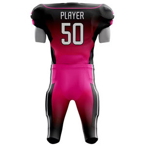 Uniformes de Fútbol Americano Personalizados para Hombre, Manga Corta, Transpirables, Tallas Grandes, Impresión por Sublimación, 100% Poliéster - Product Image 2