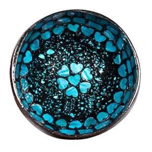 Bol en coquille de noix de coco bleu, nacre naturelle, écologique, bol de rangement pour collations en noix de coco, fait main, meilleur prix, haute qualité - Product Image 2
