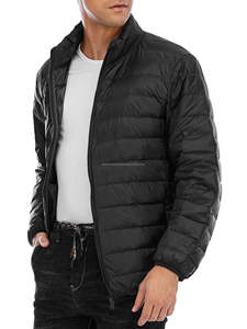 Chaqueta acolchada personalizable de alta calidad para hombre, chaqueta de nieve de invierno resistente a la intemperie, estilo informal negro, cierre de cremallera, Unisex - Product Image 3