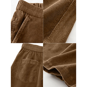 Wholesale Casual Straight Pattern Men's Pants Washed Track Pants Custom Fabric Corduroy Pocket Windbreaker Men's <b>Trousers</b> Pants - Product Image 5