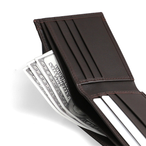 Luxury <b>Card</b> <b>Holder</b> Wholesale Men Genuine Leather Short Slim High Quality Multifunctional RFID Blocking Bifold <b>Wallet</b> Embroidery - Product Image 5