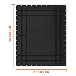 Rete di Sicurezza per Camion Resistente 96 x 81 Pollici, 4 Cinghie Regolabili, Moschettoni, Ganci Rivestiti in Gomma, Accessori per il Controllo del Carico - Product Image 2