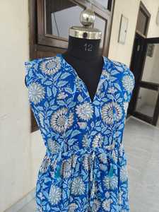 Robe longue d'été bohème élégante 100 % coton, coupe évasée, décontractée pour femme, légère et confortable, idéale pour la plage, vente en gros - Product Image 5