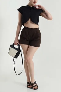 <b>Women's</b> Summer Athleisure Jogger <b>Shorts</b> Breathable Waterproof Quick Dry Eco-Friendly Windproof 100% Cotton Solid Flowers Tassel - Product Image 3