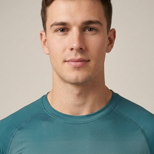 Men Compression Short Sleeve Shirt Solid Color O-Neck Quick Dry Slim Fit Sporty Gym Fitness Base Layer - Product Image 4