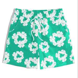 Shorts de sport pour hommes à séchage rapide, taille mi-haute élastique, couleur unie, décontractés, avec logo personnalisé par sublimation - Product Image 1