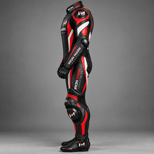 IRON MARK INDUSTRIES Men's <b>Full</b> Sleeve Leather Motorcycle Racing <b>Suit</b> Waterproof Breathable 220g Protective Riding Gear Laser - Product Image 4