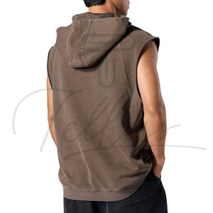 Sudadera sin Mangas para Hombre, Corte Regular, Estilo Deportivo, para Gimnasio, Moda Urbana, Moderna, Suave, Otoño, Poliéster/Algodón - Product Image 6