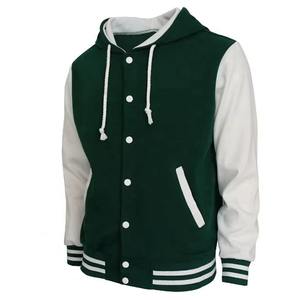 Veste varsity pour homme 100% laine, col montant, réversible, coupe-vent, hiver, décontractée - Product Image 6