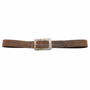 Ceinture décontractée en cuir véritable pour homme, large, simple couche, marron, durable, boucle de créateur robuste, ceinture décontractée pour affaires - Product Image 6