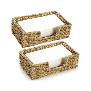 Manufacturing Eco-friendly Seagrass Guest Towel Tray Napkin Paper <b>Basket</b> for <b>Bathroom</b> Kitchen Made in Vietnam - Product Image 1