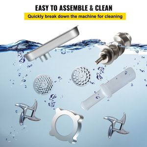 Tritacarne Commerciale in Acciaio Inox da 450 libbre con Lama e Piastra, Insaccatrice per Salsicce, Conforme FDA - Product Image 5