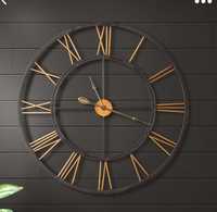 Horloge Murale Métallique Classique Moderne, Numérique et Mécanique, Silencieuse, Lumineuse, Motif Nature Morte, Design Étanche pour Salon, à Suspendre