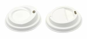 Couvre-tasse universel anti-fuite en bagasse de qualité alimentaire, blanc, 80 mm, écologique, biodégradable, jetable, pour café et thé chaud - Product Image 2
