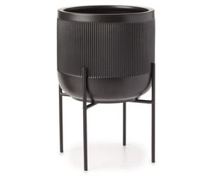 Jardinière en métal contemporaine avec support, construction robuste, design élégant pour la décoration du salon et du balcon - Product Image 6