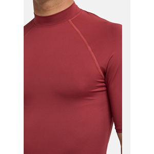 T-shirt de bain premium pour homme, coupe ajustée, manches courtes, respirant, polyester et élasthanne, séchage rapide, protection UV, extensible, rashguard, surf - Product Image 5