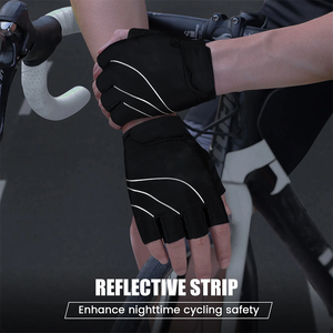 Gants de cyclisme mi-doigts avec rembourrage SBR 5MM, confortables et respirants, pour le sport et le vélo, avec service OEM - Product Image 5