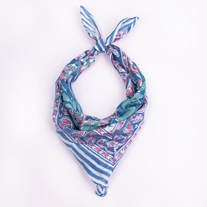 Floral Bag Charm Purse Scarf Printed Square Bandana Multifunctional Casual Wear Spring Summer Style Neckerchief - Product Image 3