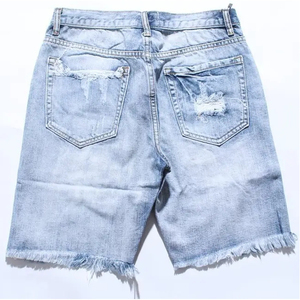 Custom Summer Streetwear Vintage Short Half Pants Loose <b>Work</b> Shorts Fashion Men's Baggy Denim <b>Jean</b> Shorts Men - Product Image 3