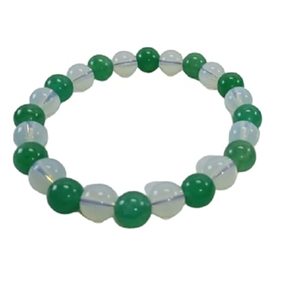 Pulsera de Piedras Redondas de Aventurina Verde y Opalita Hechas a Mano para Hombre y Mujer, 8-10 mm, Joyería de Moda con Energía Feng Shui - Product Image 6