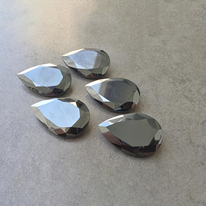 Pierre précieuse hématite de qualité AAA+ facettée en forme de poire, calibrée pour la fabrication de bijoux, tailles personnalisées disponibles - Product Image 4