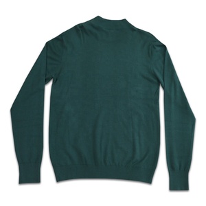 Nuevo diseño Otoño Invierno hombro izquierdo cremallera cuello en V suéter de cuello alto para mujer suéter de lana merino - Product Image 3