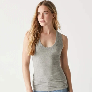 Breathable Eco Friendly Cotton Bamboo Fiber Women <b>Tank</b> Top Plus Size Casual Summer Custom OEM Wholesale - Product Image 1