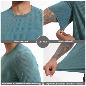 Camiseta Corta de Hombre, Estilo Hip Hop, Oversize, Hombros Caídos, 260g, 100% Algodón Lavado, Transpirable, Anti-encogimiento, ODM/OEM - Product Image 3