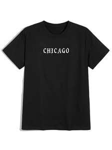 Camiseta de Hombre Vintage, Holgada, Tejida, de Poliéster/Algodón, con Diseño Personalizable, Cuello en V, Tejido de Secado Rápido, 200g - Product Image 2