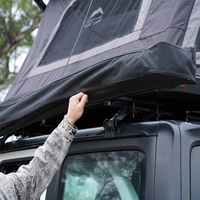 Auvent latéral de voiture à 180 degrés, 460x200cm en position ouverte, 19,8kg, cadre en aluminium, PU3000mm, compatible avec les hayons arrière
