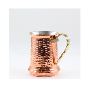 Gobelet traditionnel en cuivre pur fait à la main inde conceptions personnalisables pour les cadeaux d'affaires de cuisine à domicile favorisant l'environnement - Product Image 4