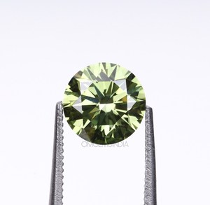 Diamante Verde de Corte Redondo de Lujo, Cultivado en Laboratorio, Piedra Suelta CVD/HPHT, Diamante Verde para Joyería, Anillos, Pendientes, Venta al por Mayor - Product Image 4