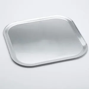 Plato Rectangular de Metal para Servir, Diseño Minimalista Pulido, Vajilla Duradera de Color Sólido - Product Image 1