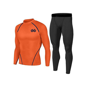 Ensemble de sous-vêtements thermiques pour hommes avec logo personnalisé en gros, ensemble de sous-vêtements thermiques de sport très vendu en promotion - Product Image 1