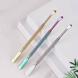 Professional Stainless Steel Nail Cuticle Pusher – Double-Ended Cuticle Remover <b>Tool</b> for Manicure, <b>Pedicure</b>, Gel & Acrylic Nails - Product Image 1