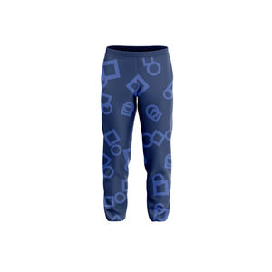 Pantalones Deportivos Casuales para Hombre, Color Blanco y Azul Sólido, Anti-Pilling, Poliéster, Corte Holgado, Cierre con Cordón, Cintura Media, Ligeros, Otoño - Product Image 3