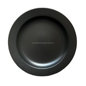 Matte <b>Black</b> Charger <b>Plate</b> For Parties Event Supplies Durable Customizable Round <b>Plates</b> & DIshes Custom Size & Color Available - Product Image 1