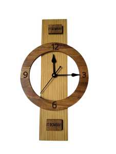 Lead Group Wooden Geometric Hanging <b>Wall</b> <b>Clock</b> Analog Quartz <b>Pendulum</b> Modern Design for Living Room - Product Image 3