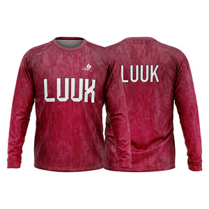 Camiseta de Manga Larga con Cuello Redondo, Diseño de Puntos Rojos, Impresión por Sublimación, Secado Rápido, Top Deportivo para Hombre, Todas las Temporadas - Product Image 6